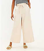 Petite Pull On Linen Blend Wide Leg Pants carousel Product Image 1