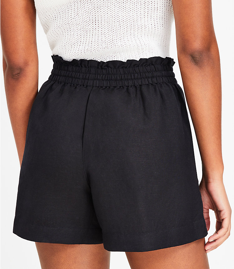 Petite Pull On Linen Blend Shorts image number 2