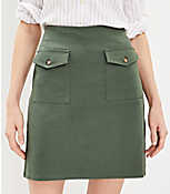 Petite Button Pocket Shift Skirt carousel Product Image 1