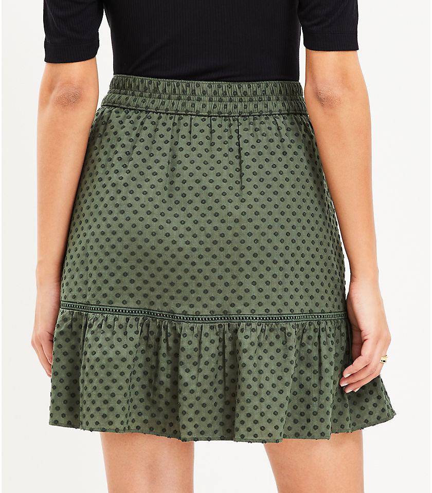 Petite Dotted Flounce Skirt