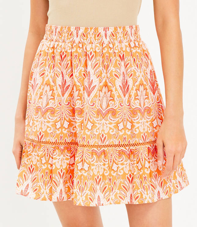 Petite Paisley Flounce Skirt