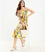 Petite Floral Strappy Flounce Midi Dress carousel Product Image 2