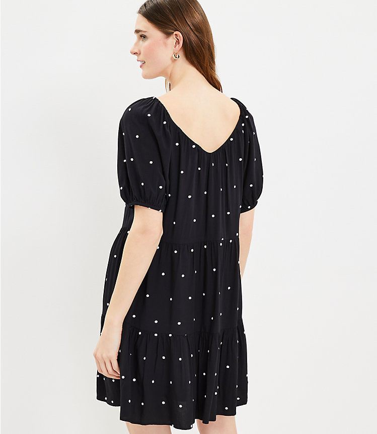 Tall Dotted Tiered Swing Dress image number 2