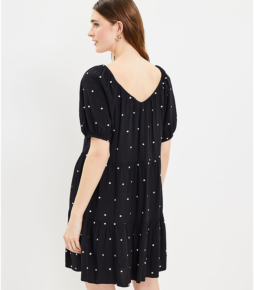 Tall Dotted Tiered Swing Dress