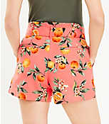 Petite Belted Shorts in Orange Harvest Pique carousel Product Image 3