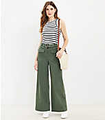Petite Belted Pants in Pique carousel Product Image 2