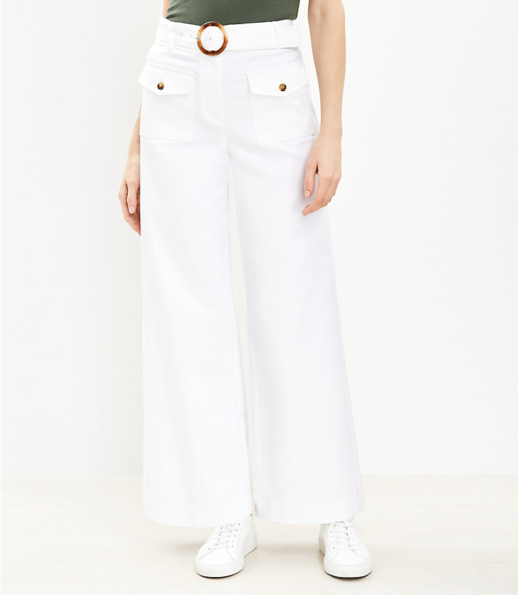 Petite Belted Pants in Pique image number null