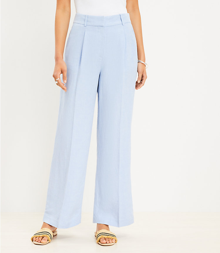 Petite Curvy Peyton Trouser Pants in Linen Blend image number null