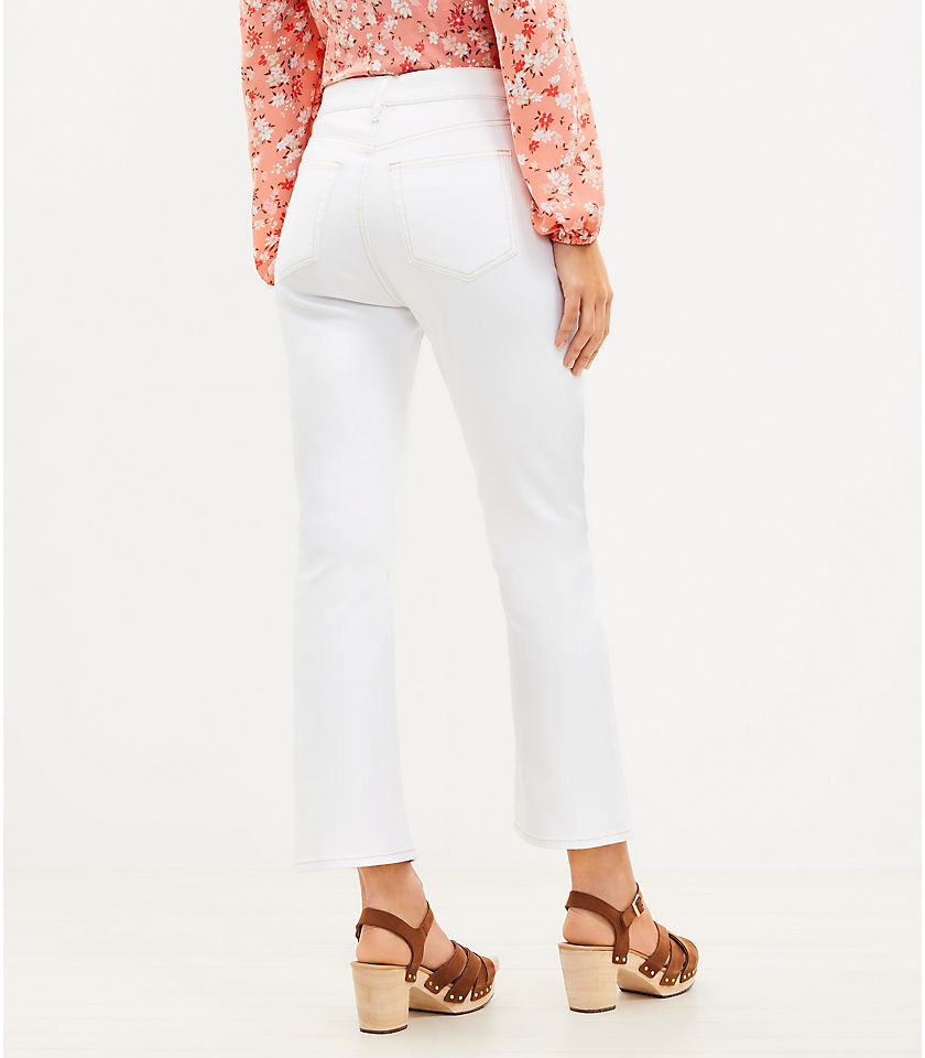 Tall High Rise Kick Crop Jeans in White