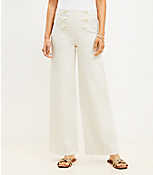 High Rise Wide Leg Sailor Jeans in Popcorn carousel Product Image 1