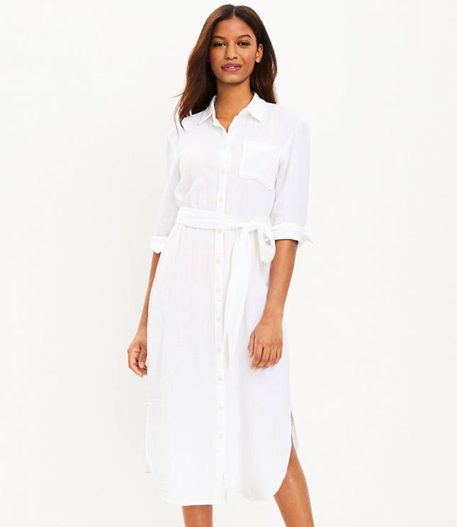 Women's Petite Midi Shirtdress