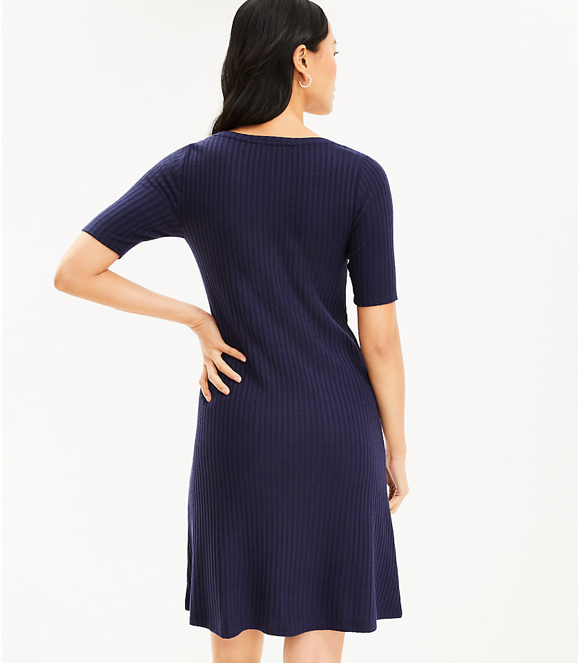 Tall Ribbed Scoop Neck Shift Dress