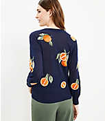 Petite Orange Draped Sleeve Sweater carousel Product Image 3