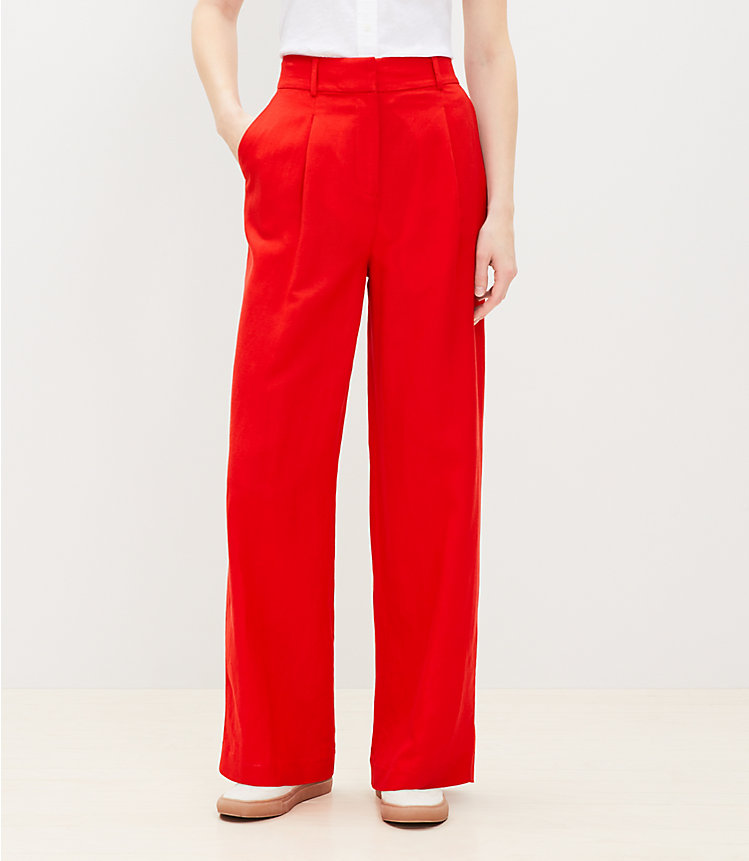 Petite Peyton Trouser Pants in Linen Blend image number null