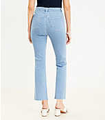 Petite Fresh Cut High Rise Kick Crop Jeans in Navy Pinstripe carousel Product Image 2