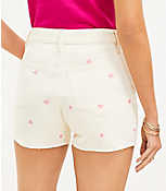 Petite Star Fresh Cut High Rise Cut Off Denim Shorts carousel Product Image 3