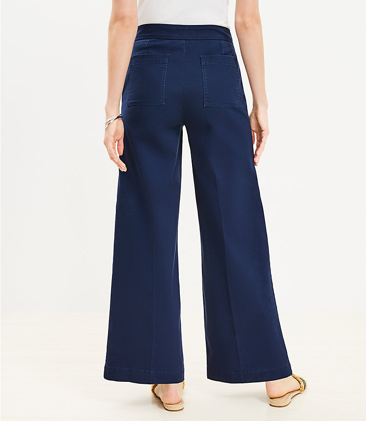 Tall Wide Leg Sailor Pants in Twill image number 2