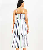 Petite Striped Tie Front Strappy Midi Dress carousel Product Image 3