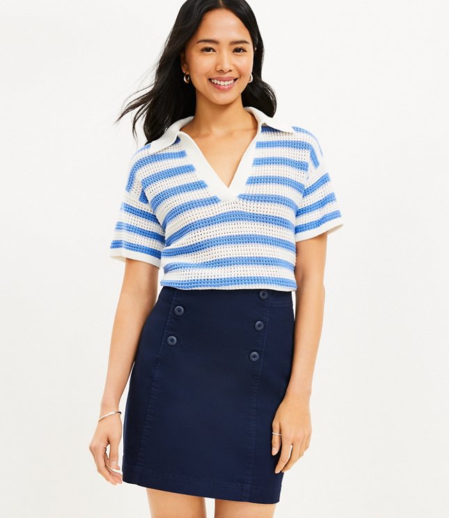 Petite Twill Sailor Skirt