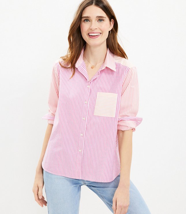 Petite Stripe Relaxed Everyday Shirt