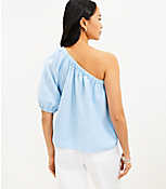 Petite Striped One Shoulder Blouse carousel Product Image 3