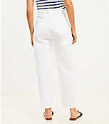 Petite High Rise Barrel Jeans in White carousel Product Image 3