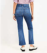 Curvy Step Hem High Rise Kick Crop Jeans in Pure Dark Indigo Wash carousel Product Image 2