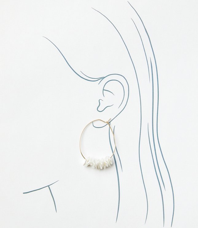 Freshwater Pearl Teardrop Hoop Earrings