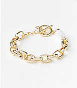 Pearlized Chain Toggle Bracelet carousel Product Image 1