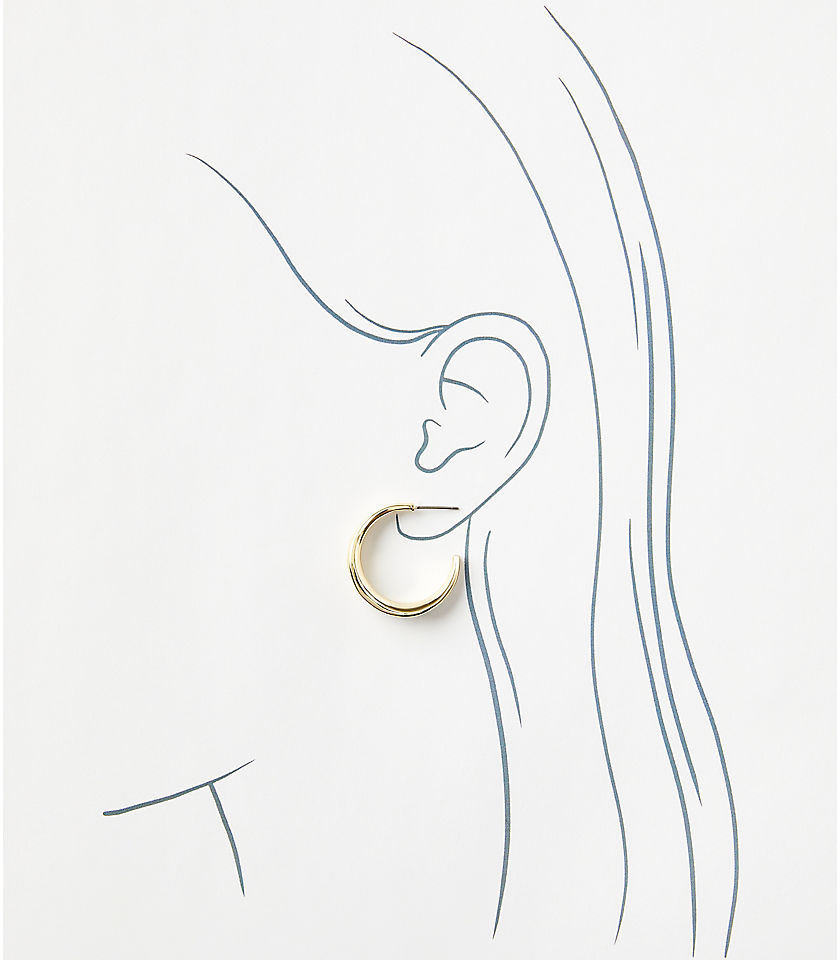 Modern Metallic Hoop Earrings