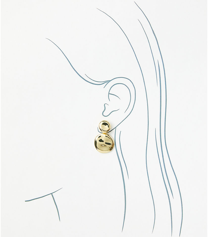 Modern Metallic Drop Earrings