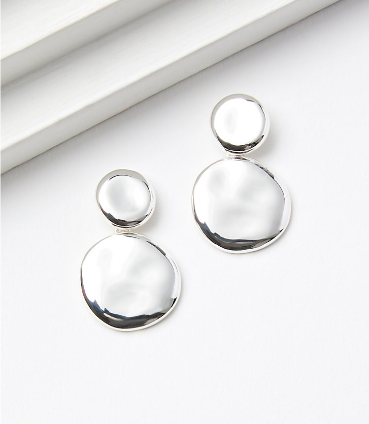 Modern Metallic Drop Earrings image number null