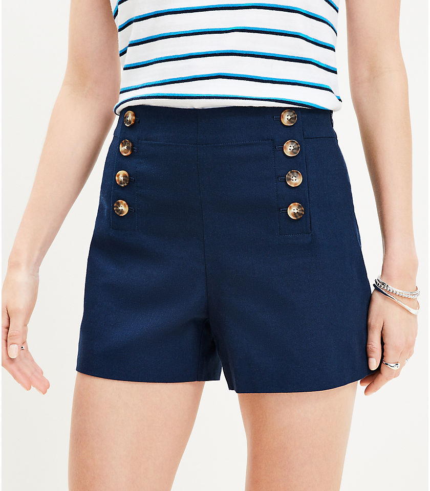 Petite Sailor Shorts in Twill
