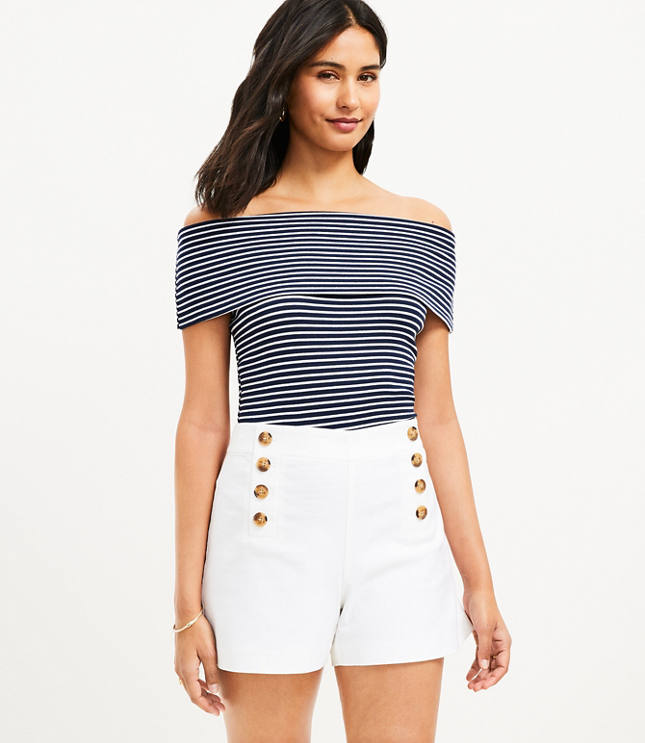 Petite Sailor Shorts in Twill