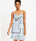 Tall Patchwork Twist Cutout Cami Dress carousel Product Image 1