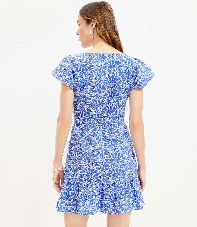 Loft flutter sleeve clearance dress