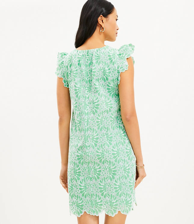 Taylor flutter outlet sleeve lace dress