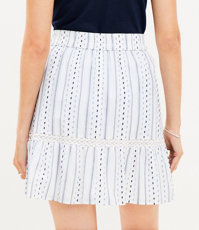 Petite Striped Flounce Skirt