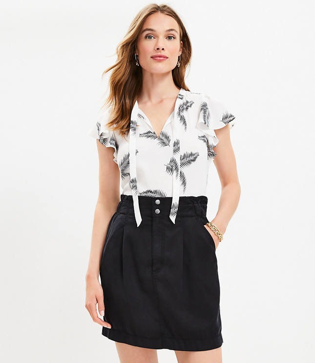 Floral Seamed Skirt