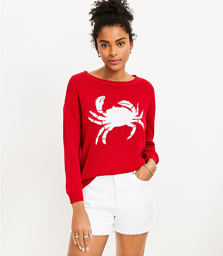 Petite Crab 3/4 Sleeve Sweater image number 0