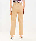 Belted Straight Pants in Twill carousel Product Image 3