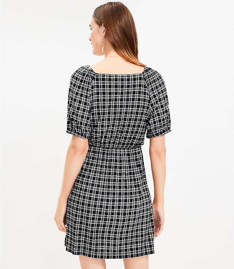 Tall Gingham Puff Sleeve Dress image number 2