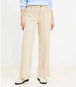Petite Curvy Palmer Wide Leg Pants in Twill carousel Product Image 1