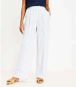 Petite Peyton Trouser Pants in Striped Linen Blend carousel Product Image 1