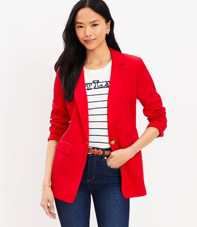 Women's petite shop red blazer