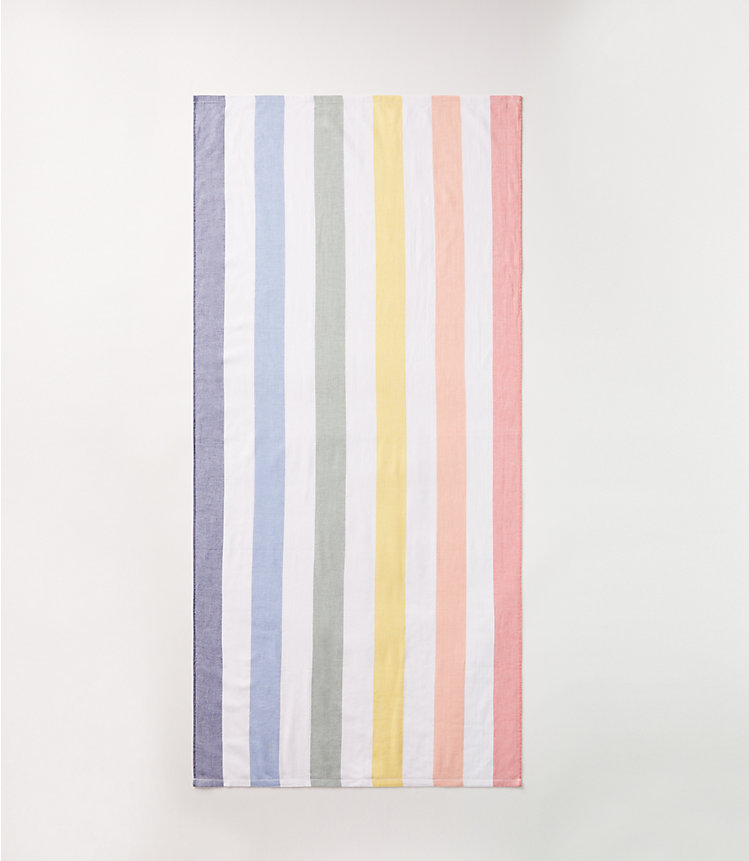 Rainbow Striped Beach Towel image number null