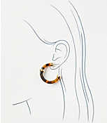 Tortoiseshell Print Hoop Earrings carousel Product Image 2