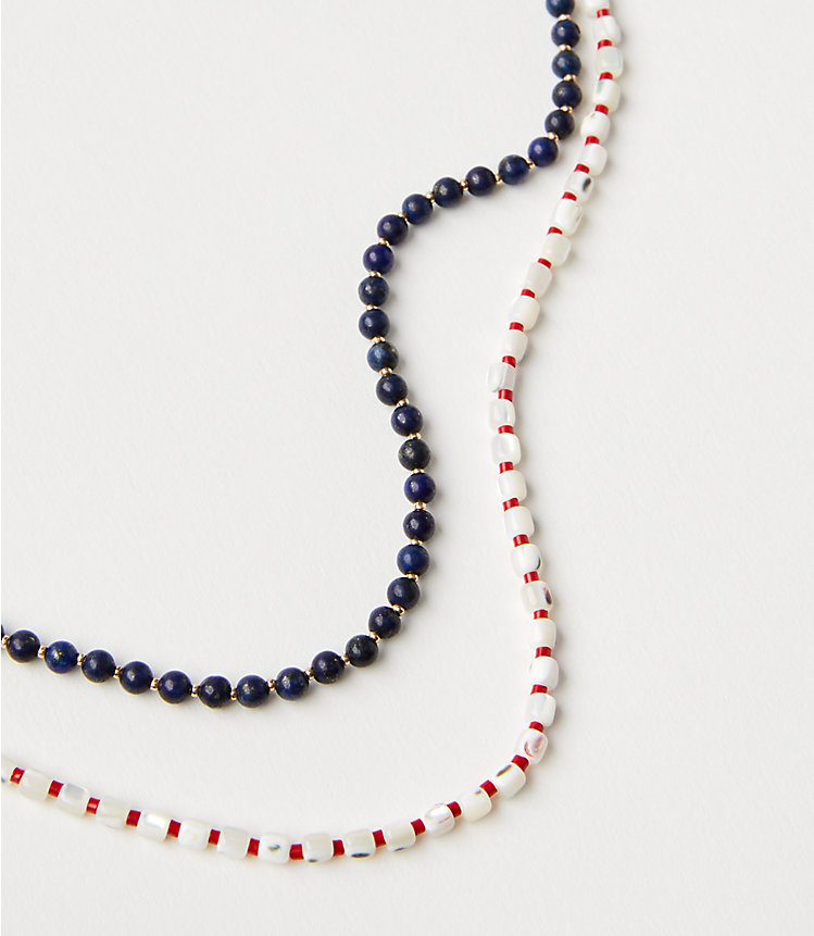 Layered Beaded Necklace image number null