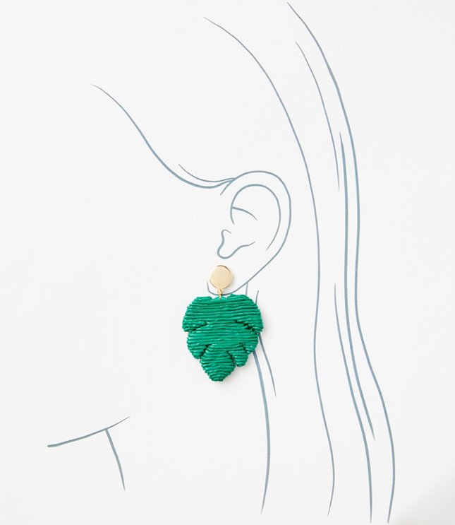Palm Leaf Statement Earrings