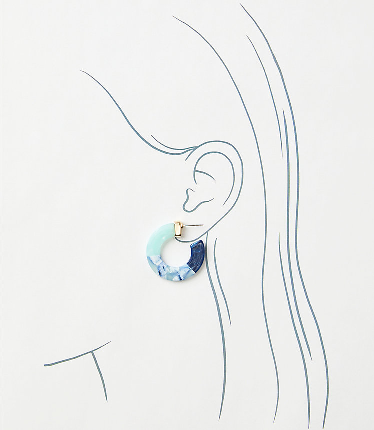 Acrylic Hoop Earrings image number null
